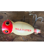 Vintage Hula Popper - Crank Bait - 2-1/2in.Body - Red White Lure - $4.50