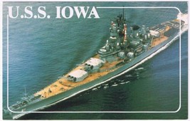 Postcard USS Iowa Official US Navy Photo - $4.80