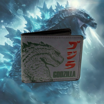 NEW MENS BIFOLD GODZILLA JAPANESE WALLET UNISEX JAPANESE MONSTER OF THE SEA - $20.74