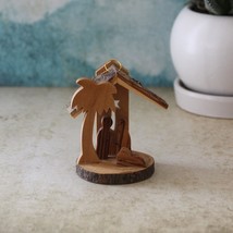 Handmade Olive Wood Grotto, A Nativity Set Decoration, Nativity Scene Made in Je - £27.48 GBP