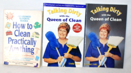 The Queen of Clean &amp; How to Clean Practically Anything- 3 Books- Paperback- VG - £11.15 GBP
