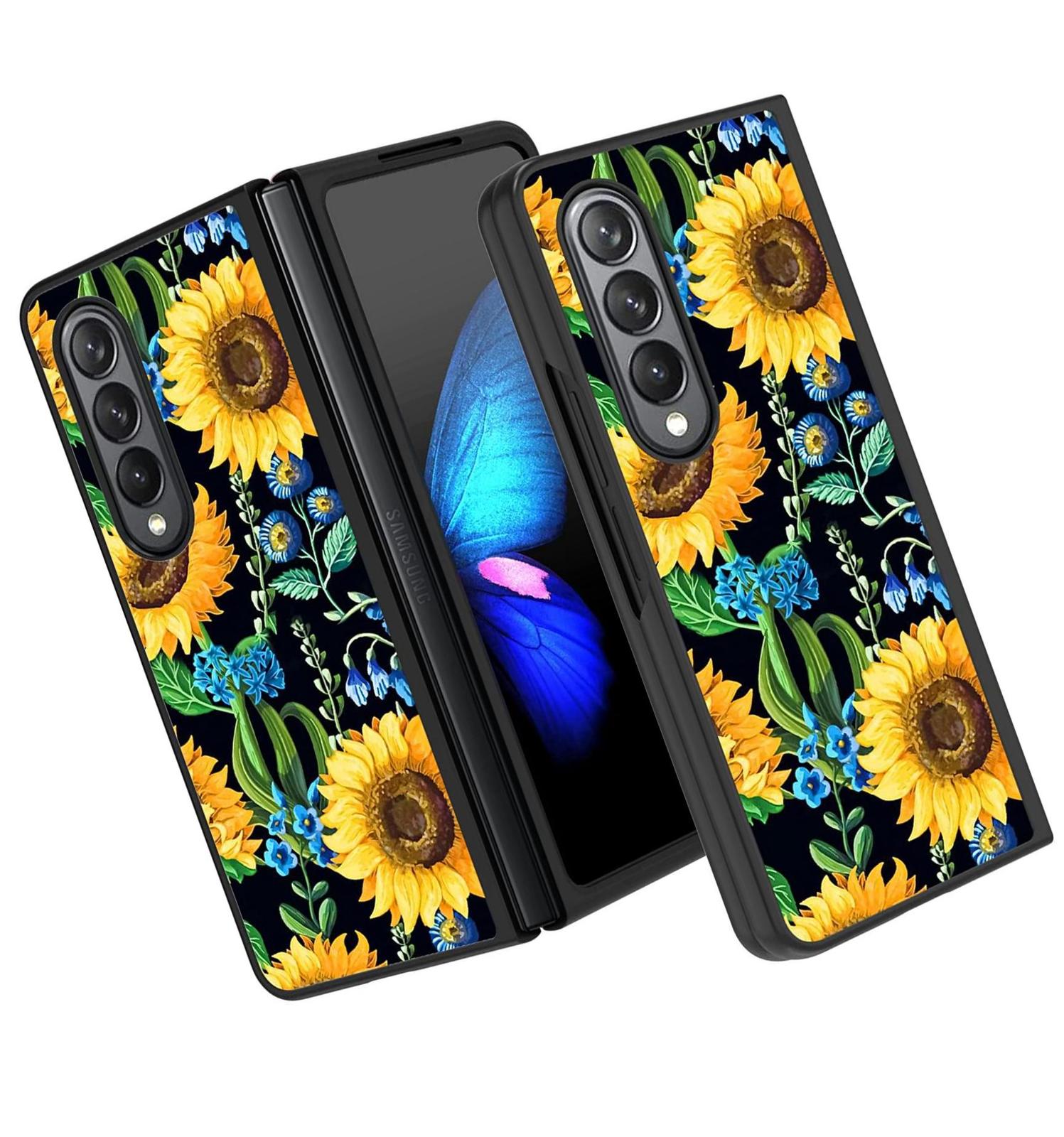 Designed for Samsung Galaxy Z Fold 4 Case Sunflower Z