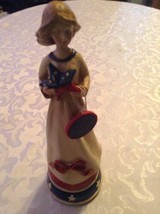 Memorial Day patriotic doll USA figurine hand painted vintage 10 inch - £13.57 GBP