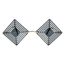 Diamant Forme Sans Lunettes de Soleil Découpé Lentille Unique Mode Nuances - £10.83 GBP+
