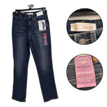 NWT Signature by Levi’s Women’s 4M W27 L32 Mid-Rise Straight Leg Denim J... - $23.56