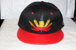 Marijuana Leaf Cannabis Weed Pot Flat Bill Snapback Baseball Cap Hat #2 - £10.62 GBP