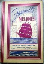 vntg 1946 JH Hall FAVORITE MELODIES FOR RELIGIOUS MEETS Choir Shaped Not... - $21.78