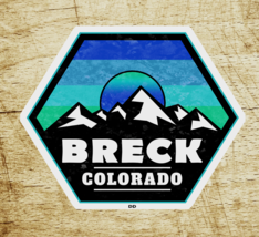 Ski Breck Colorado Decal Sticker 3.5&quot; x 2.75&quot; Skiing Snowboarding Breckenridge - £3.94 GBP