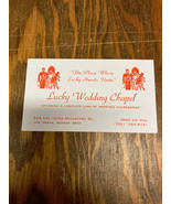 Lucky Wedding Chapel Las Vegas vintage business card - €17,07 EUR
