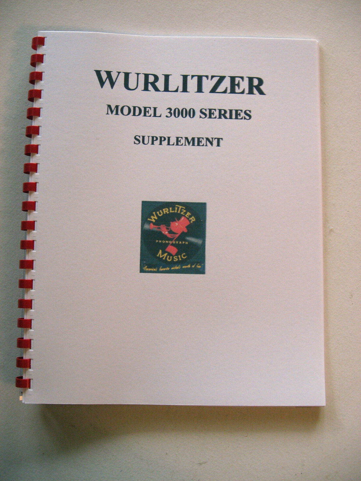 Wurlitzer Model 3000 Supplement Jukebox Manual - $19.79
