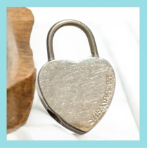 Tiffany & Co. Please Return to Sterling Silver 925 Heart Padlock Charm Pendant image 10
