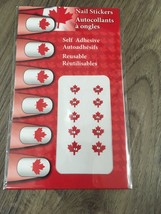 Canada Day Nail Art Tips Decals Stickers Adhesive Jewels Canada Flag DIY... - £2.06 GBP