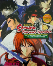 DVD Samurai Rurouni Kenshin Vol 1-95 + Movie +2 OVA +3 Live Action Movie Eng Sub - £38.78 GBP