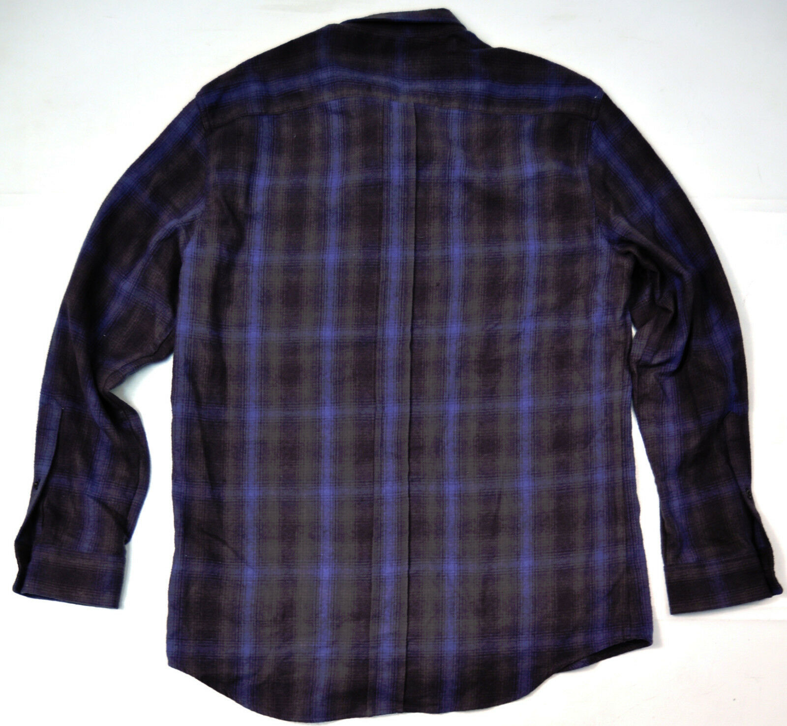 Idol Radec Blue Grey Plaid LS Button Flannel Shirt XL X-Large Item image 12