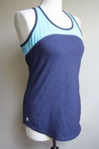 Athleta M Guru Gita Colorblock Blue Racerback Active Tank Top Yoga Workout - $20.90