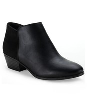 Style &amp; Co Womens Wileyy Ankle Booties, 6M, Black Micro - £54.40 GBP