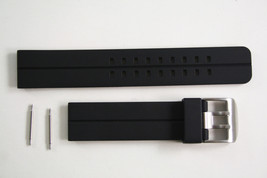 22mm Black Rubber Heavy Watch Band STRAP s/s Buckle  For Luminox with 2 pin  - £13.72 GBP