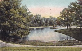 Portland Maine ME The Pond Deering Oaks 1909 Postcard C24 - £2.34 GBP
