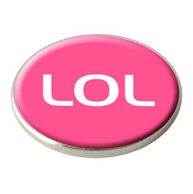 Lol Laugh Out Loud Crested Pink Golf Ball Marker - £2.92 GBP