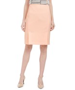 Calvin Klein Womens Front Slit Pencil Skirt Size 14 Color Pink - £48.86 GBP