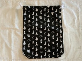 Authentic Vans 100 Disney Shoes Dust Bag Black &amp; White 16” X 12” - $19.80