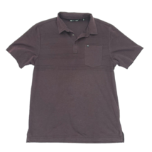 Travis Mathew Polo Shirt Mens Medium Burgundy Front Pocket Pima Cotton B... - $11.00