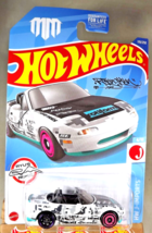 2022 Hot Wheels #119 HW J-Imports 4/10 &#39;91 MAZDA MX-5 MIATA White w/DD8-AD Spoke - £6.35 GBP