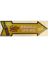 Golden Girl Cola Ice Cold Arrow Embossed Metal Sign Alcohol Beers - £31.10 GBP