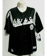 True Fan MLB Chicago White Sox Button up Baseball Jersey Black/Grey/Whit... - £12.69 GBP