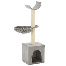 Cat Tree with Sisal Scratching Posts 105 cm Grey - £26.49 GBP