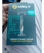 Safety 1st Baby Cabinet And Drawer Latches 14 Pack~New SEALED Gray Colored - $11.00