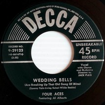 Four Aces - Three Coins In The Fountain / Wedding Bells [7&quot; 45 rpm Single] - £2.68 GBP