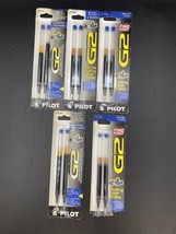 Pilot G2 Gel Ink Refill Rolling Ball Pens Fine Point Blue Ink 77241 LOT 5 - $14.25