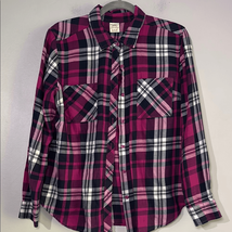 Faded Glory Checkered Shirt in Pink and Black - $7.84