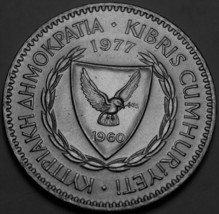 Cyprus 500 Mils, 1977 Gem Unc~Rare~300k Minted~Hercules &amp; The Nemean Lion~Fr/Shi - £12.83 GBP
