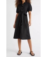 Free Assembly Women&#39;s Midi Shirtdress with Puff Sleeves - $27.74 CAD