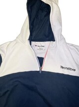 Tecnifibre Half Zip Knit Hooded Top Navy White Men’s M Tennis Pullover image 3