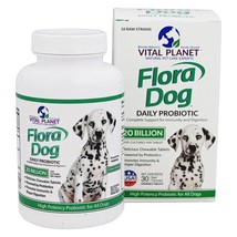 Vital Planet Flora Dog 20 Billion Raw Daily Probiotic Beef Flavor,30Chew... - £23.97 GBP