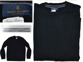 Brooks Brothers Pull Uomo 100% Cashmere Taglia L BB05 T1G - £133.36 GBP