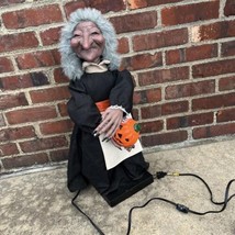 Vintage 1987 Telco Creations witch motionette pumpkin Halloween Decor  - $65.00