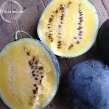 Heirloom Yellow Flesh Janosik Watermelon 10 Seeds sweet organic fruits - £6.76 GBP