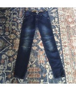 HUDSON Jeans Stretch Skinny Blue Denim Low Rise Distressed Logo Pockets ... - $52.12 CAD