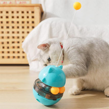 Cat Toy Adjustable Food Dispenser Teaser Ball Tumbler Interactive Kitten Indoor - £16.44 GBP