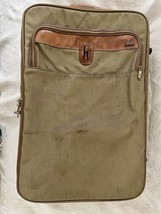 Vintage Hartmann 22” Rolling Suitcase Canvas  Leather Wheeled Carry-On L... - $108.90