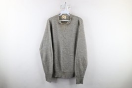 Vtg 50s 60s Jantzen Mens 42 Distressed Blank Wool Blend Knit Sweater Gray USA - £42.79 GBP