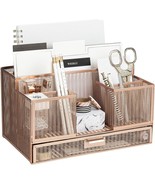 Blu Monaco Office Rose Gold Desk Organizer And Accessories With File And... - £40.66 GBP
