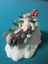 Charming Tails By Fitz &amp; Floyd Figurine &quot;Flying-Leaf-Saucer-&quot; Holidays - £19.35 GBP