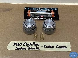 Oem 67 Cadillac Deville Dash Radio Knobs Bezels Escutcheons - £38.93 GBP