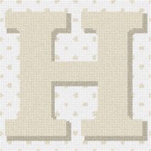 Pepita Needlepoint Canvas: Polka Dot Letter H Tan, 7&quot; x 7&quot; - £40.09 GBP+