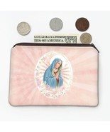 Virgin Mary : Gift Coin Purse Catholic Religious Saint Floral - £8.00 GBP